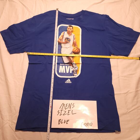 Adidas Steph Curry Casual Graphic Basketball T Shirt Mens Size Large L Blue - Picture 6 of 9